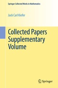 Cover: Collected Papers Supplementary Volume - Springer