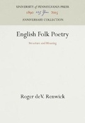 Cover: Eng Folk Poetry Pb - University of Pennsylvania Press