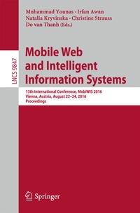 Enlarge image Cover: Mobile Web and Intelligent Information Systems - Springer