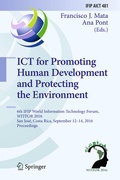 Cover: ICT for Promoting Human Development and Protecting the Environment - Springer