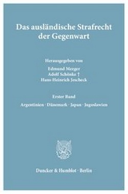 Abbildung von: Das ausländische Strafrecht der Gegenwart - Duncker & Humblot