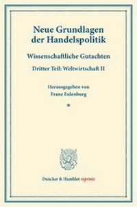 Abbildung von: Neue Grundlagen der Handelspolitik. - Duncker & Humblot