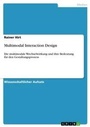 Cover: Multimodal Interaction Design - Grin Verlag