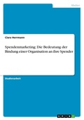 Cover: Spendenmarketing - Grin Verlag