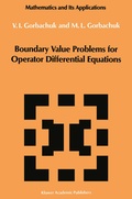 Cover: Boundary Value Problems for Operator Differential Equations - Springer
