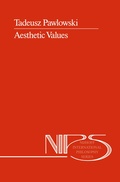 Cover: Aesthetic Values - Kluwer Academic Publishers
