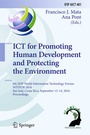 Cover: ICT for Promoting Human Development and Protecting the Environment - Springer