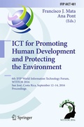 Cover: ICT for Promoting Human Development and Protecting the Environment - Springer