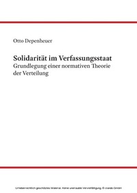 Abbildung von: Solidarität im Verfassungsstaat - Books on Demand