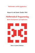 Cover: Mathematical Programming - Kluwer Academic Publishers