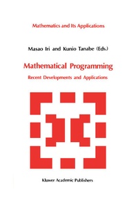Enlarge image Cover: Mathematical Programming - Kluwer Academic Publishers