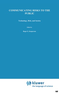 Enlarge image Cover: Communicating Risks to the Public - Springer