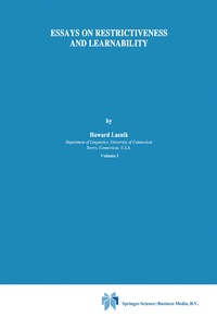 Abbildung von: Essays on Restrictiveness and Learnability - Springer
