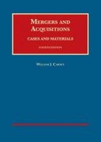 Abbildung von: Mergers and Acquisitions, Cases and Materials - Foundation Press