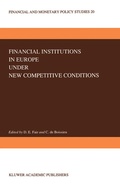 Cover: Financial Institutions in Europe under New Competitive Conditions - Springer