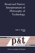 Cover: Broad and Narrow Interpretations of Philosophy of Technology - Springer