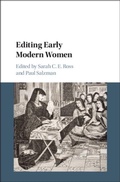 Cover: Editing Early Modern Women - Cambridge University Press