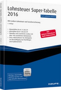 Abbildung von: Lohnsteuer Super-Tabelle plus Onlinezugang - Haufe-Lexware