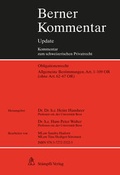 Cover: Berner Kommentar Update - Allgemeine Bestimmungen, Art. 1-109 OR (ohne Art. 62-67 OR) - St&auml;mpfli Verlag AG