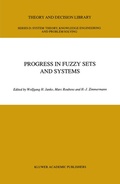 Cover: Progress in Fuzzy Sets and Systems - Springer