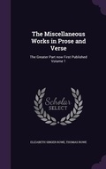 Cover: The Miscellaneous Works in Prose and Verse - Palala Press