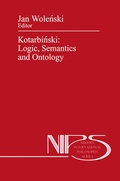 Cover: Kotarbinski: Logic, Semantics and Ontology - Springer