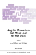 Cover: Angular Momentum and Mass Loss for Hot Stars - Kluwer Academic Publishers
