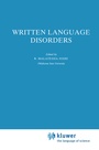 Cover: Written Language Disorders - Kluwer Academic Publishers