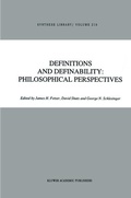 Cover: Definitions and Definability: Philosophical Perspectives - Kluwer Academic Publishers