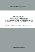 Cover: Definitions and Definability: Philosophical Perspectives - Springer