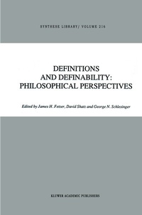 Enlarge image Cover: Definitions and Definability: Philosophical Perspectives - Springer
