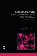 Cover: Roberto Esposito - Routledge