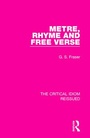 Cover: Metre, Rhyme and Free Verse - Routledge