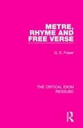 Cover: Metre, Rhyme and Free Verse - Routledge