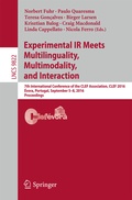 Cover: Experimental IR Meets Multilinguality, Multimodality, and Interaction - Springer