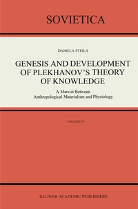 Enlarge image Cover: Genesis and Development of Plekhanov's Theory of Knowledge - Springer