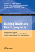 Cover: Building Sustainable Health Ecosystems - Springer