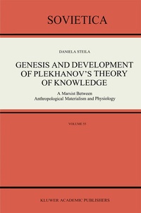 Enlarge image Cover: Genesis and Development of Plekhanov's Theory of Knowledge - Springer