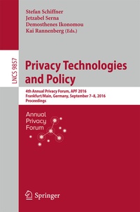 Abbildung von: Privacy Technologies and Policy - Springer
