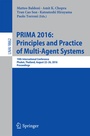 Cover: PRIMA 2016: Principles and Practice of Multi-Agent Systems - Springer