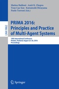 Cover: PRIMA 2016: Principles and Practice of Multi-Agent Systems - Springer
