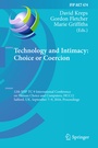 Cover: Technology and Intimacy: Choice or Coercion - Springer