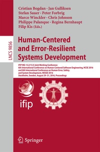 Enlarge image Cover: Human-Centered and Error-Resilient Systems Development - Springer