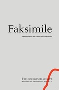 Cover: Faksimile 4 Handschriften aus dem Goethe- und Schiller-Archiv - Freundesges. d. Goethe- und Schiller-Archivs Weimar
