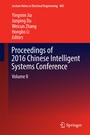 Cover: Proceedings of 2016 Chinese Intelligent Systems Conference - Springer