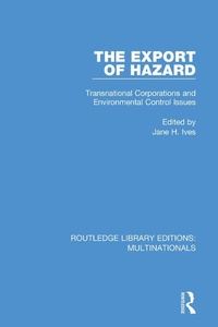 Enlarge image Cover: The Export of Hazard - Routledge