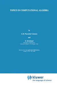 Abbildung von: Topics in Computational Algebra - Kluwer Academic Publishers