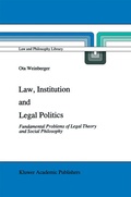 Cover: Law, Institution and Legal Politics - Springer
