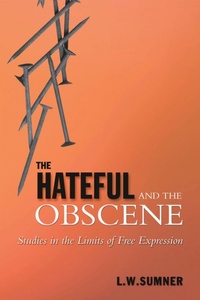Enlarge image Cover: The Hateful and the Obscene - University of Toronto Press