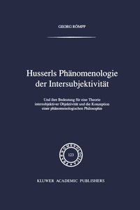 Abbildung von: Husserls Phänomenologie Der Intersubjektivität - Springer